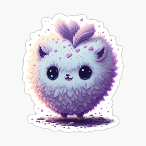 Item preview, Fuzzy Heart Creature designed and sold by Digiheart.