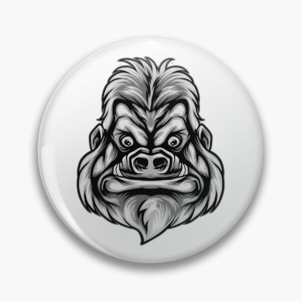 Item preview, Gorilla Face Motivational Gym Workout Monkey Animal Meme designed and sold by Jesticker.