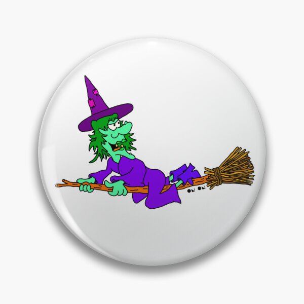 Item preview, Cartoon Witch Badge... designed and sold by OnOnDesign.