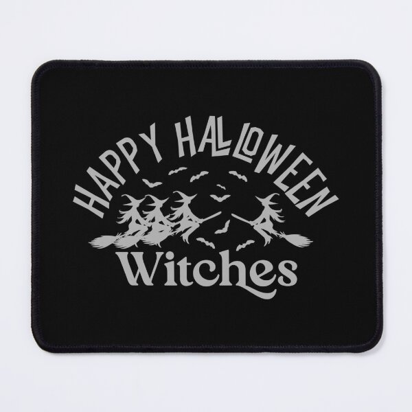 Item preview, Happy Halloween Witches - T-shirt Design - Sticker Redbubble designed and sold by bluehatgraphics.