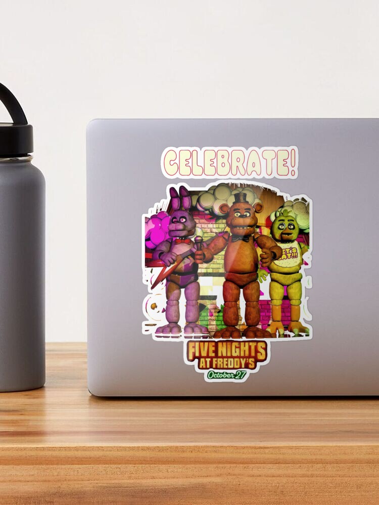 Five Nights At Freddys Celebrate Sticker for Sale by gissellealto