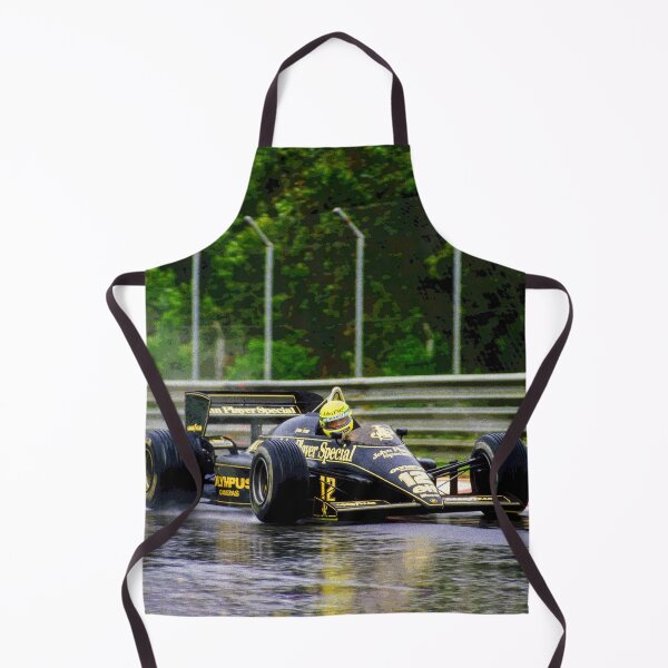 Item preview, Ayrton Senna racing his 1985 97T F1 racecar in the rain abstract designed and sold by Rodissimus1984.