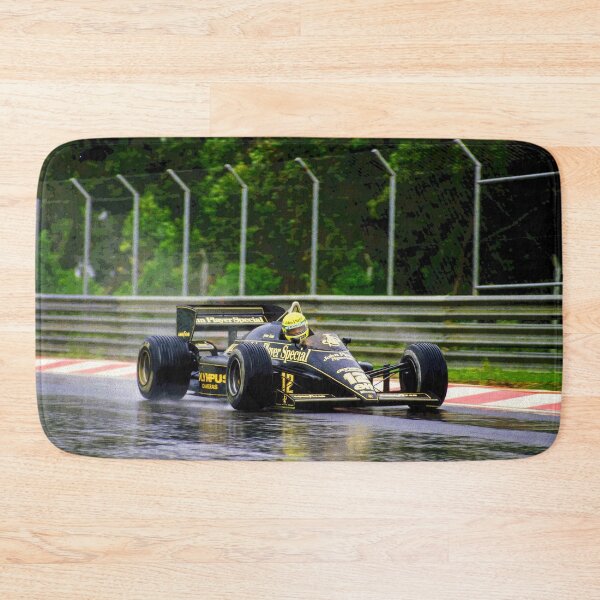 Item preview, Ayrton Senna racing his 1985 97T F1 racecar in the rain abstract designed and sold by Rodissimus1984.