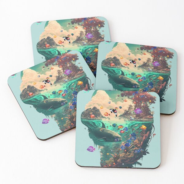 Item preview, Trippy Torpical Fish Island designed and sold by WallGarden.