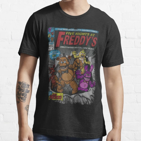 Five Nights At Freddys T-Shirt Comic Vintage FNAF Game