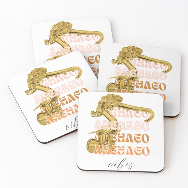 Item preview, Archeology Vibes - Zoomorphic Prehispanic Artifact in Gold - Retro Art designed and sold by Carola-art.