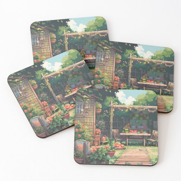 Item preview, Chill Anime garden scene, pixel art- Relaxing designed and sold by octoboobs.