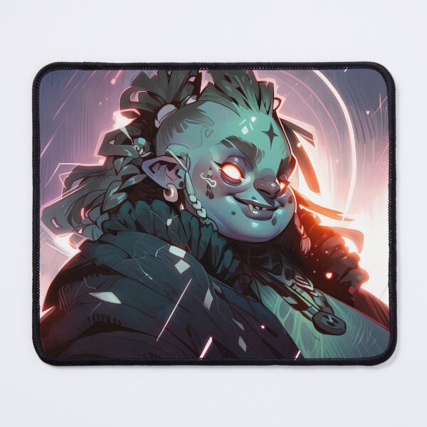 Item preview, Beautiful Glowing Blue Orc Anime Girl designed and sold by bubblegoth.