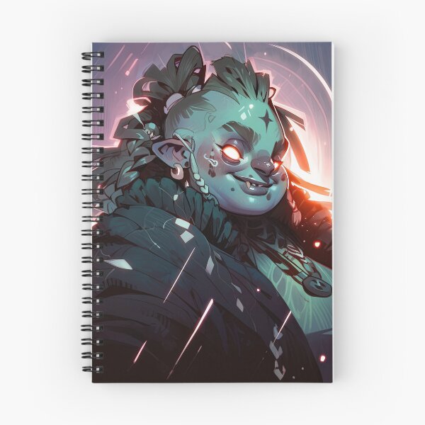 Item preview, Beautiful Glowing Blue Orc Anime Girl designed and sold by bubblegoth.
