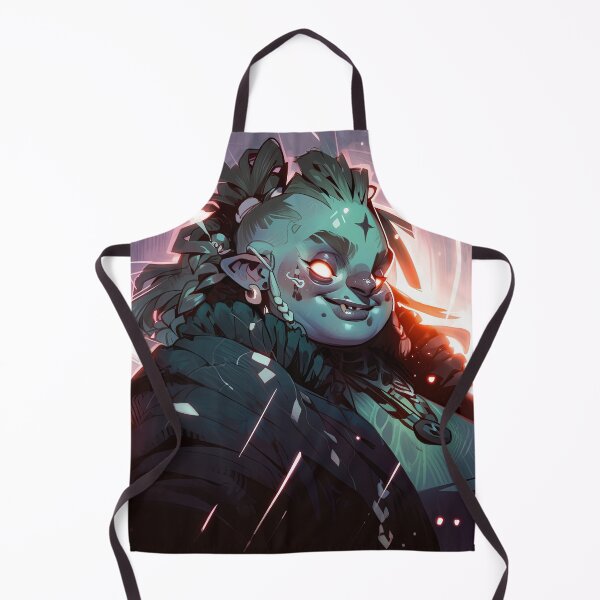 Item preview, Beautiful Glowing Blue Orc Anime Girl designed and sold by bubblegoth.