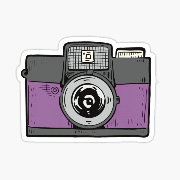 Camera Sticker for Sale by leafcreate