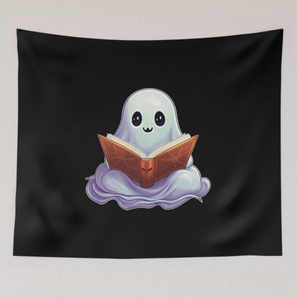 Item preview, Cute ghost reading book designed and sold by Mateusz Majcherek.