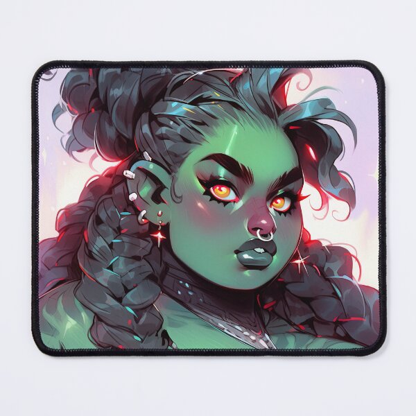 Item preview, Beautiful Fashionable Chubby Orc Anime Girl designed and sold by bubblegoth.