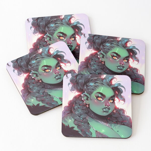 Item preview, Beautiful Fashionable Chubby Orc Anime Girl designed and sold by bubblegoth.
