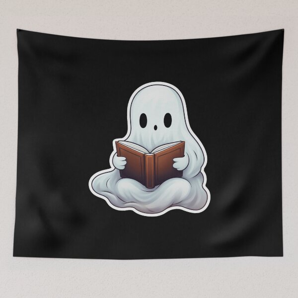Item preview, Cute ghost reading book designed and sold by Mateusz Majcherek.