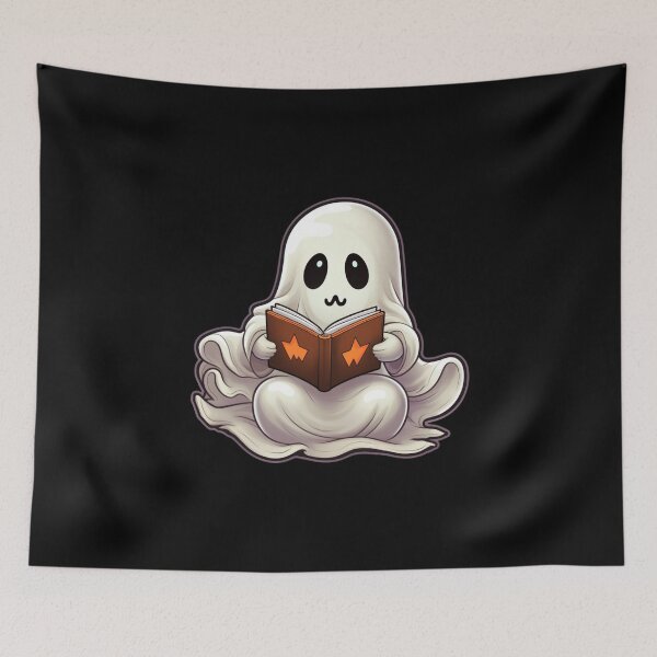Item preview, Cute ghost reading book designed and sold by Mateusz Majcherek.
