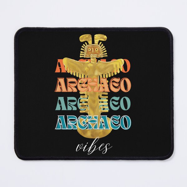 Item preview, Archeology Vibes - Anthropozoomorphic Prehispanic Artifact in Gold - Retro Art designed and sold by Carola-art.