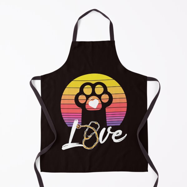Item preview, Veterinarian Vet Tech Vintage Sunset Retro cat Paw Heart  designed and sold by AJ DESIGN.