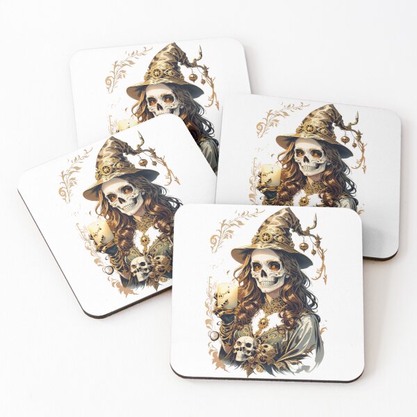 Item preview, Skull Halloween Witch designed and sold by Imaginaria Inkworks.