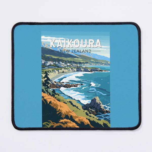 Item preview, Kaikoura New Zealand Travel Art Vintage designed and sold by KrisSidDesigns.