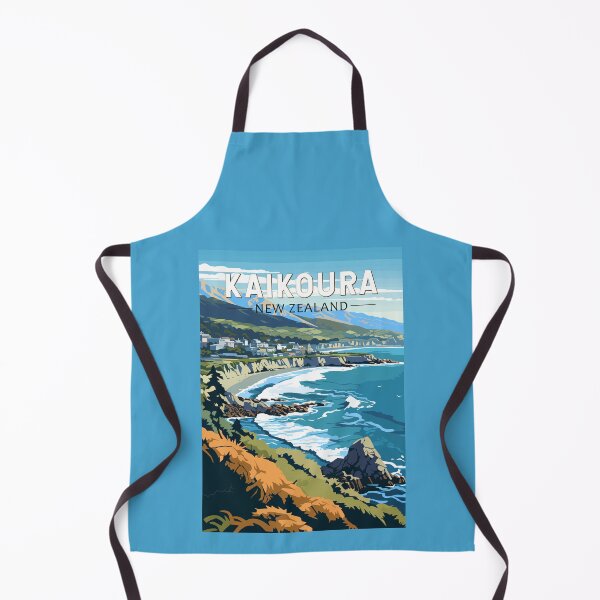 Item preview, Kaikoura New Zealand Travel Art Vintage designed and sold by KrisSidDesigns.