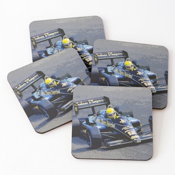 Item preview, Ayrton Senna racing his 1985 97T F1 racecar through the corners watercolor designed and sold by Rodissimus1984.