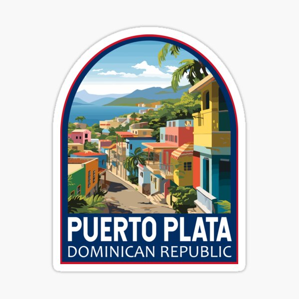 Item preview, Puerto Plata Dominican Republic Travel Art Emblem designed and sold by KrisSidDesigns.