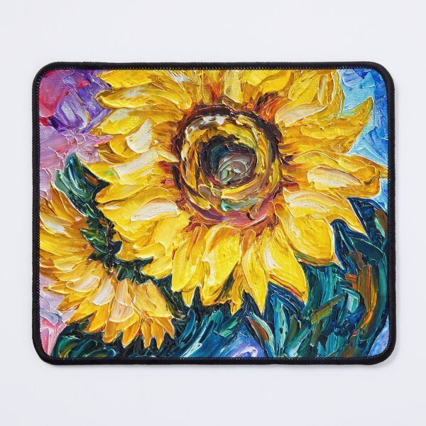 Item preview, Sunflower Textured Palette Knife Painting: A Vibrant Artwork designed and sold by Rocky Mountain Artistry.