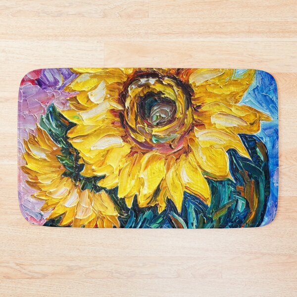 Item preview, Sunflower Textured Palette Knife Painting: A Vibrant Artwork designed and sold by Rocky Mountain Artistry.