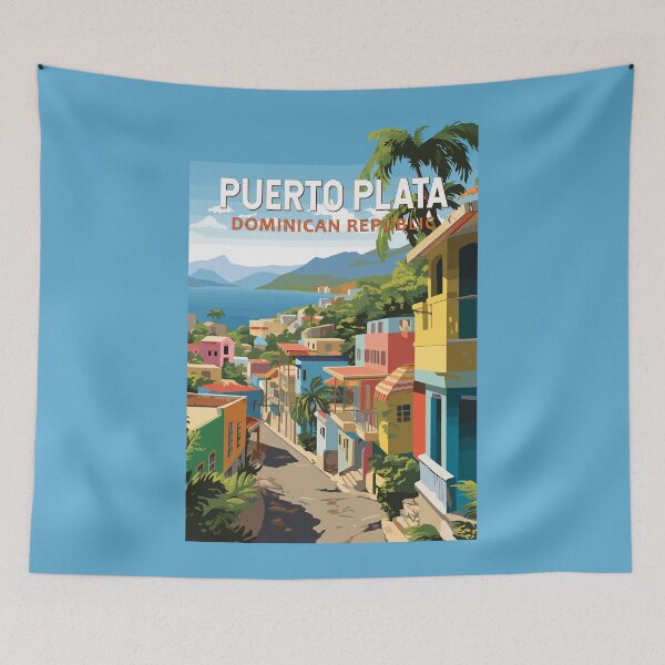 Item preview, Puerto Plata Dominican Republic Travel Art Vintage designed and sold by KrisSidDesigns.