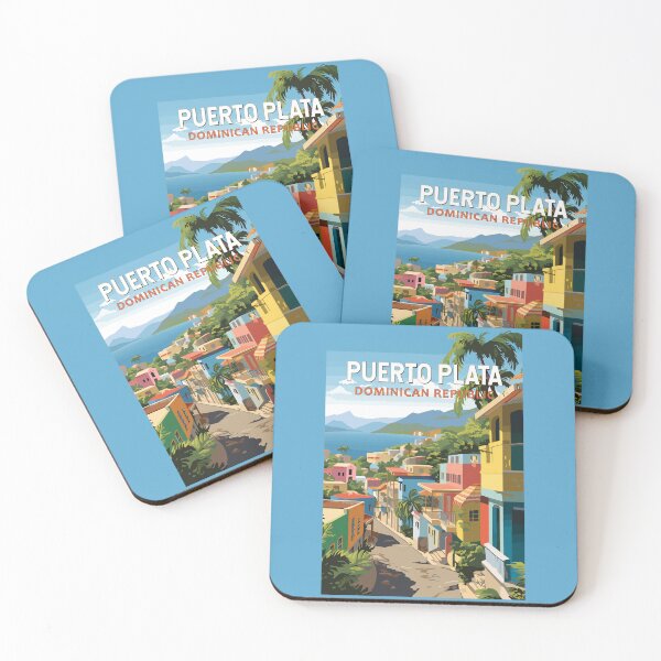Item preview, Puerto Plata Dominican Republic Travel Art Vintage designed and sold by KrisSidDesigns.