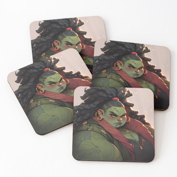 Item preview, Cool Chubby Green Orc Anime Girl designed and sold by bubblegoth.
