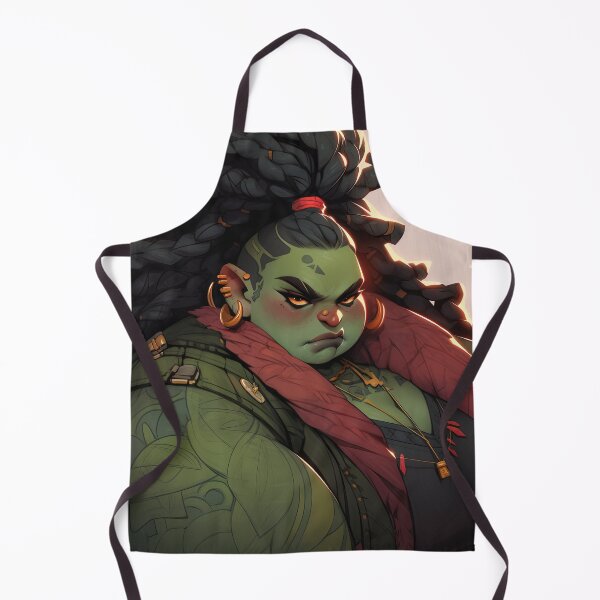 Item preview, Cool Chubby Green Orc Anime Girl designed and sold by bubblegoth.