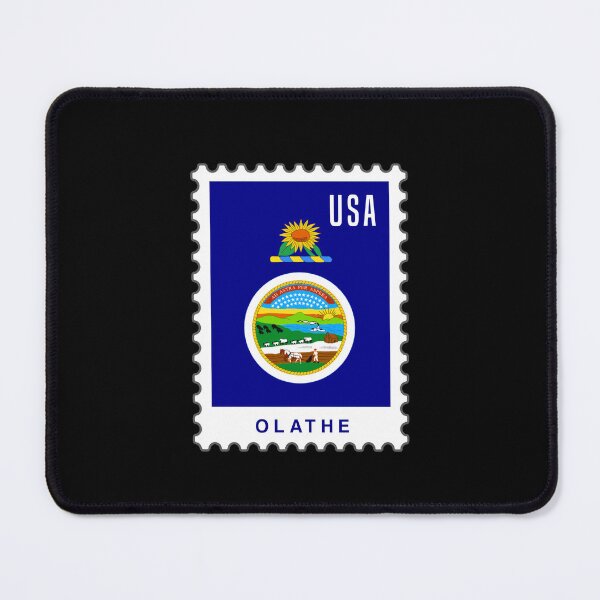 Item preview, Olathe Kansas Flag Stamp  designed and sold by BahayProduction.
