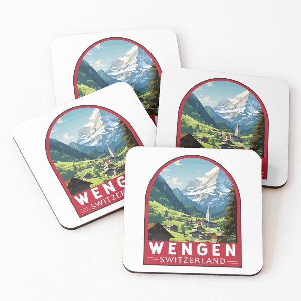 Item preview, Wengen Switzerland Travel Art Emblem designed and sold by KrisSidDesigns.