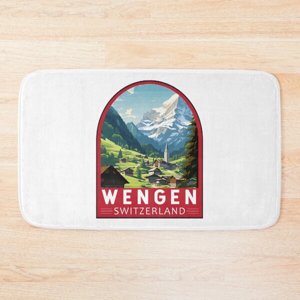Item preview, Wengen Switzerland Travel Art Emblem designed and sold by KrisSidDesigns.