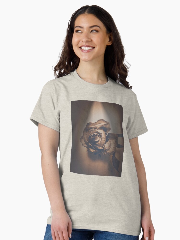Thumbnail 2 of 7, Classic T-Shirt, A Rose is Born Art Photo designed and sold by OneDayArt.