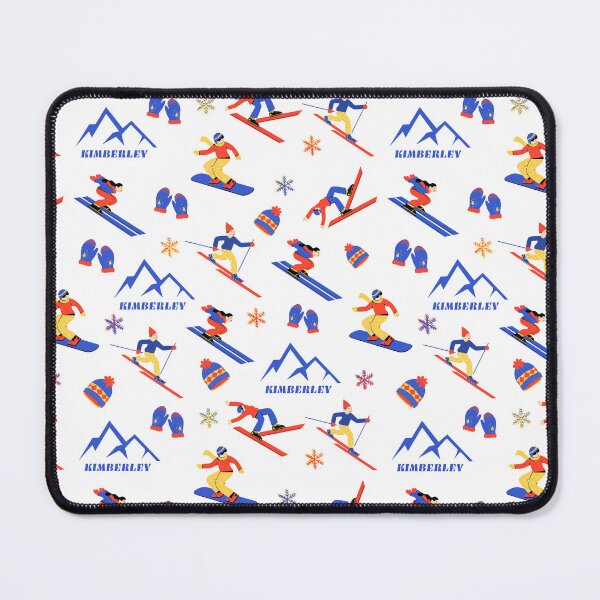 Item preview, Kimberley British Columbia Ski Snowboard seamless pattern designed and sold by Vintage-TM.