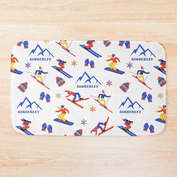 Item preview, Kimberley British Columbia Ski Snowboard seamless pattern designed and sold by Vintage-TM.