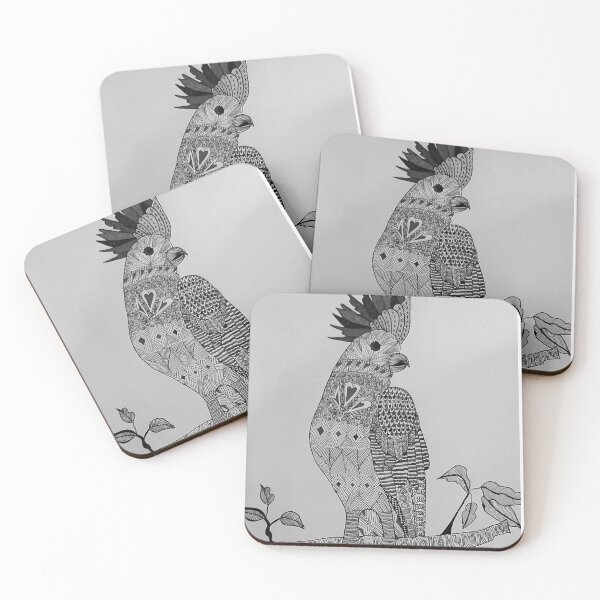 Item preview, Parakeet black and white  designed and sold by Kiruthikaarts.