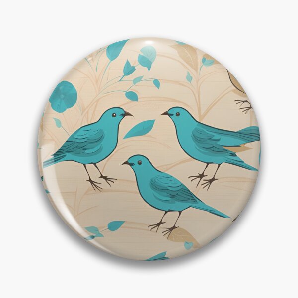 Item preview, French Patterns No. 61- Blue Birds On Branch Art…By Carraann designed and sold by CARRAANN.