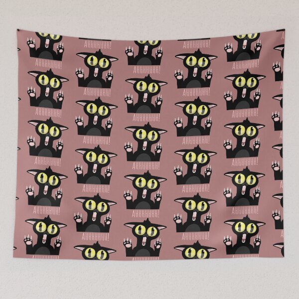Item preview, Dramatic Funny black cat illustration designed and sold by La Loca.