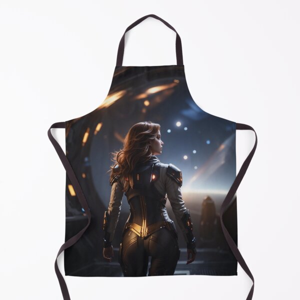 Item preview, Female astronaut with blowing hair - rear view designed and sold by biiid.