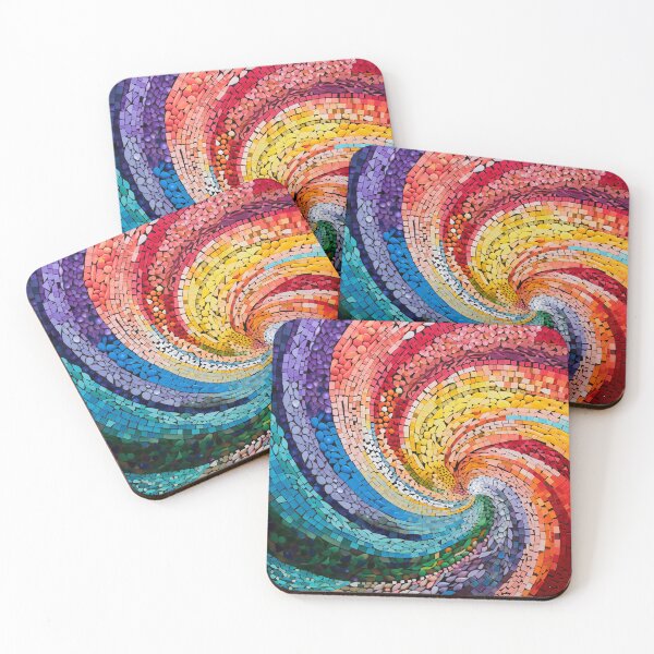 Item preview, Mosaic art Rainbow colors mosaic Spiral mosaic Barcelona Gaudi trencadis inspired designed and sold by LolioGifts.