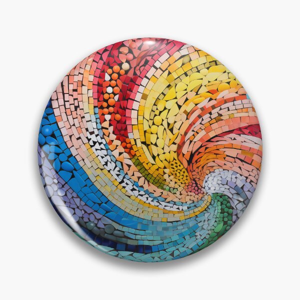 Item preview, Mosaic art Rainbow colors mosaic Spiral mosaic Barcelona Gaudi trencadis inspired designed and sold by LolioGifts.