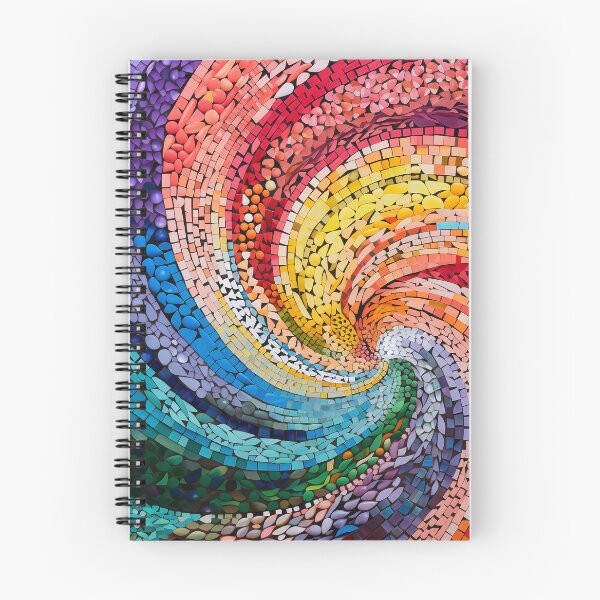Item preview, Mosaic art Rainbow colors mosaic Spiral mosaic Barcelona Gaudi trencadis inspired designed and sold by LolioGifts.