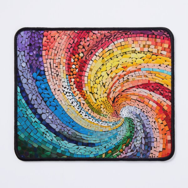 Item preview, Mosaic art Rainbow colors mosaic Spiral mosaic Barcelona Gaudi trencadis inspired designed and sold by LolioGifts.
