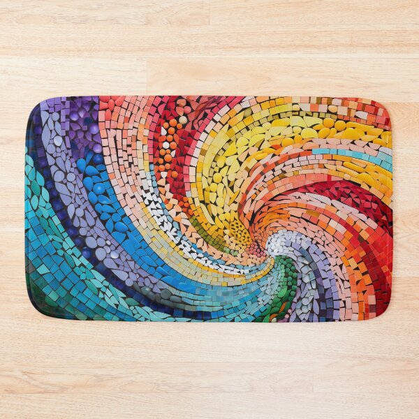 Item preview, Mosaic art Rainbow colors mosaic Spiral mosaic Barcelona Gaudi trencadis inspired designed and sold by LolioGifts.