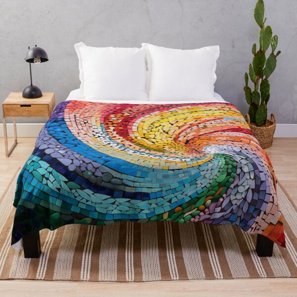 Item preview, Mosaic art Rainbow colors mosaic Spiral mosaic Barcelona Gaudi trencadis inspired designed and sold by LolioGifts.