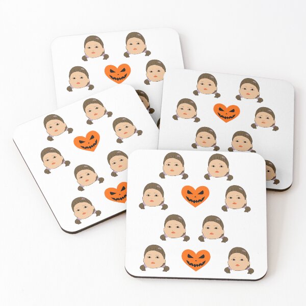 Item preview, Halloween Orange Hearts & The Squid Game robot doll  designed and sold by paintingtour.